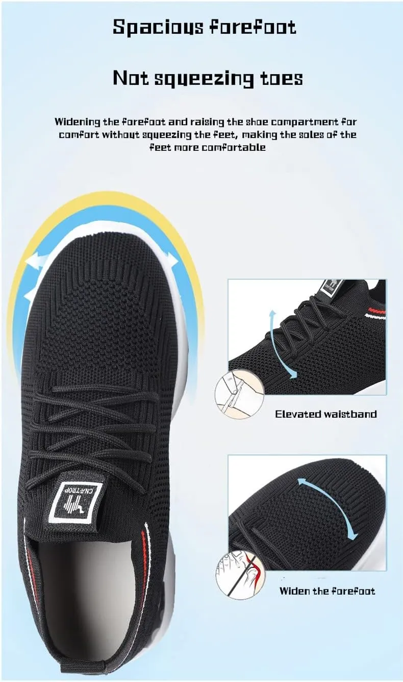 pearlzone Womens Fashion Lightweight Air Sports Walking Sneakers Breathable Gym Jogging Running Mesh Air Cushion Tennis Shoes