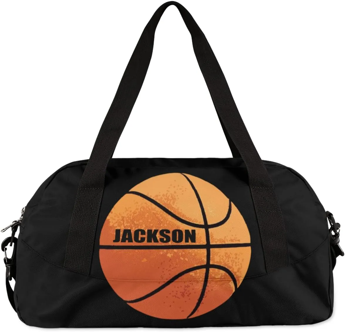 Personalized Kids Gym Bag, Custom Sport Duffel Bag, Dance Bag Weekender Bags Travel Duffel Bag for Boy & Girl Basketball Ball
