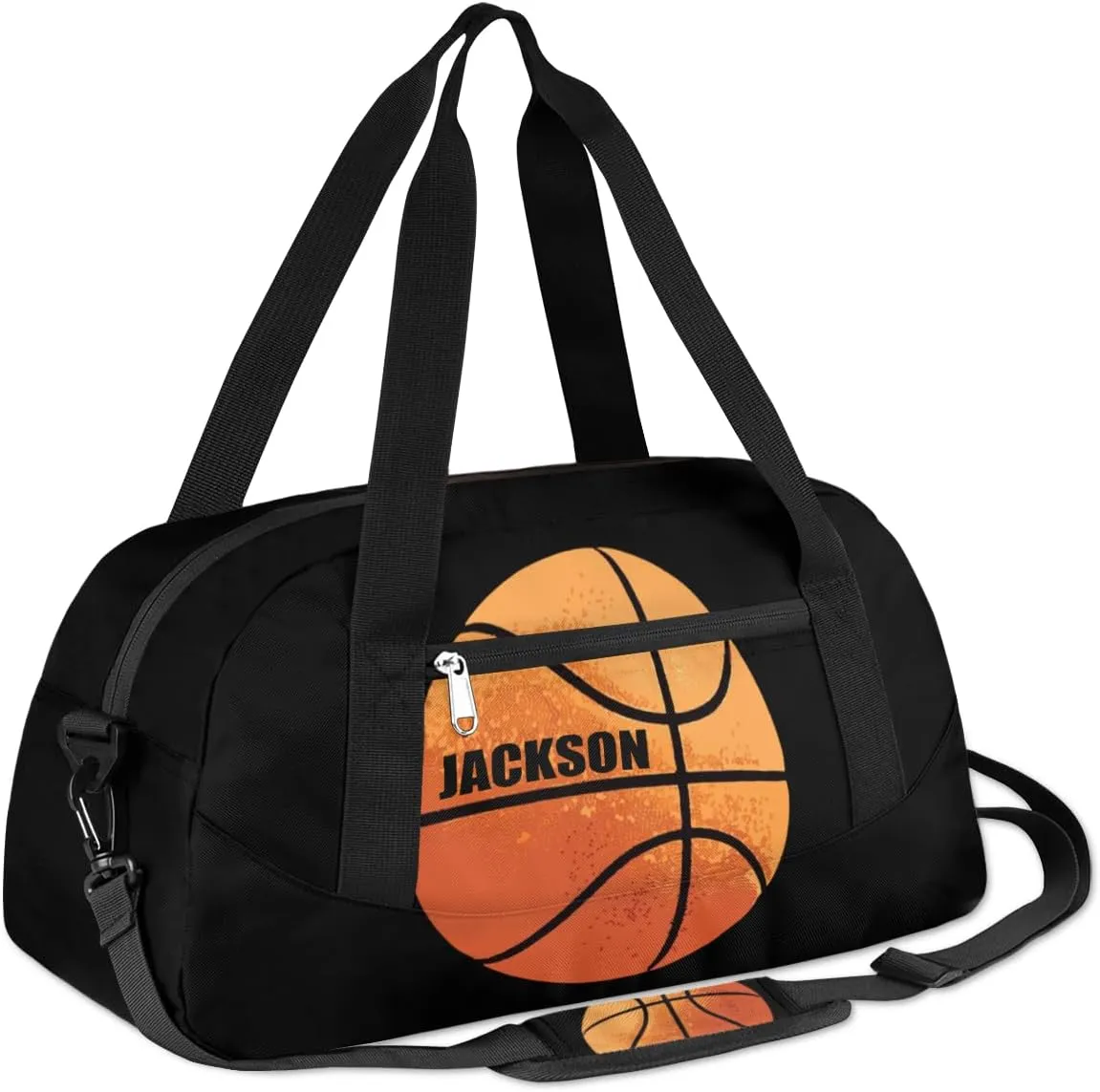 Personalized Kids Gym Bag, Custom Sport Duffel Bag, Dance Bag Weekender Bags Travel Duffel Bag for Boy & Girl Basketball Ball