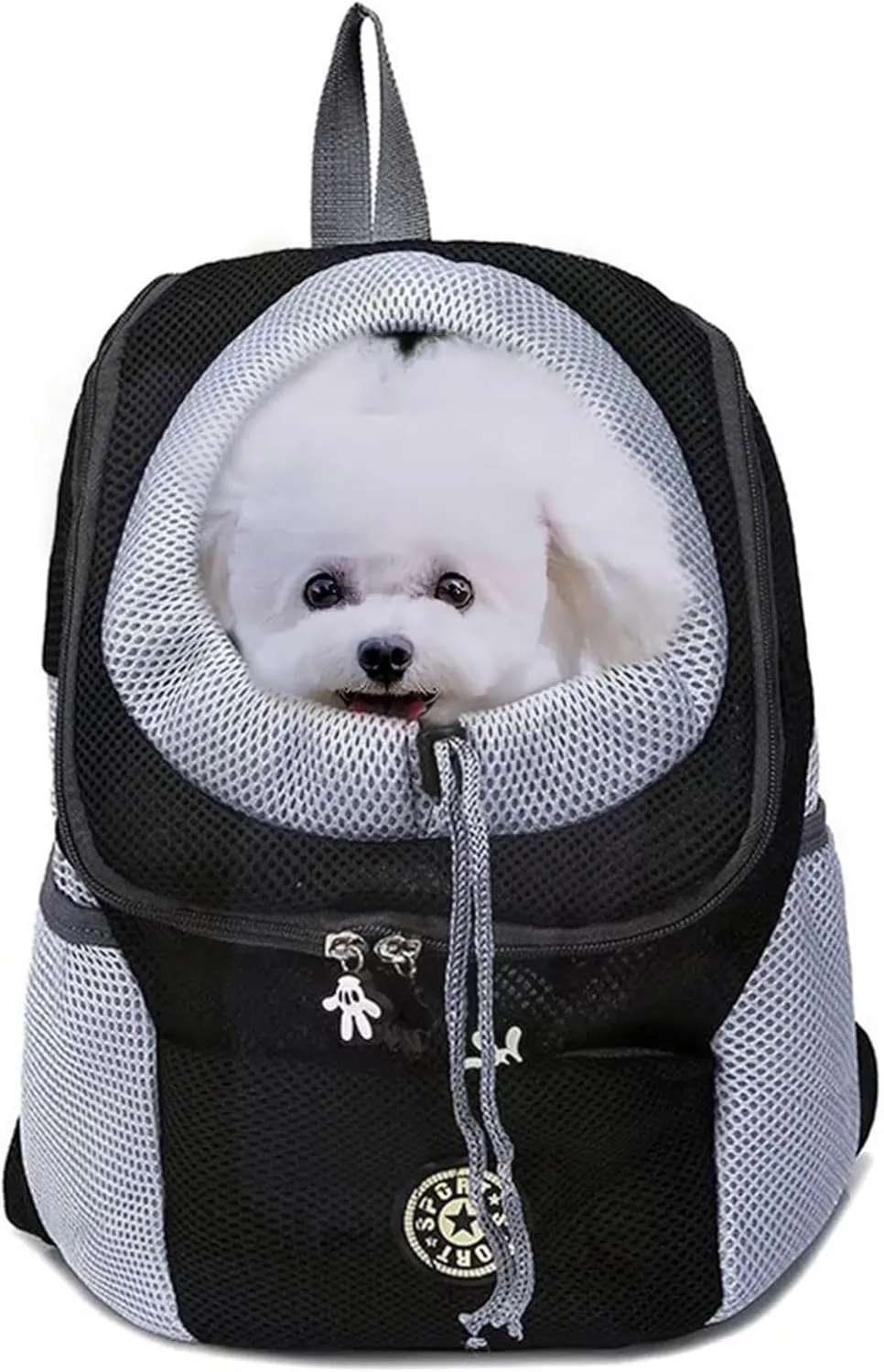 Pet Carrier Backpack for Small Dog cat up to 2~26 lbs, Hands-Free Pet Travel Bag, Breathable Head-Out Design and Waterproof Bottom for Hiking & Travel