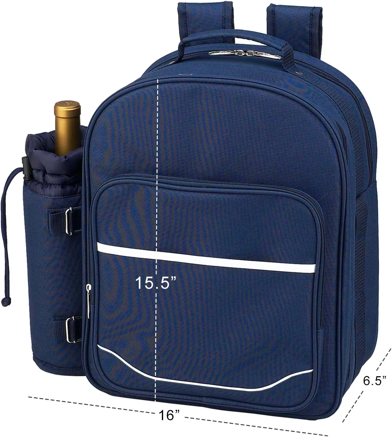 Picnic at Ascot Original Equipped 2 Person Picnic Backpack with Cooler & Insulated Wine Holder- Designed & Assembled in the USA