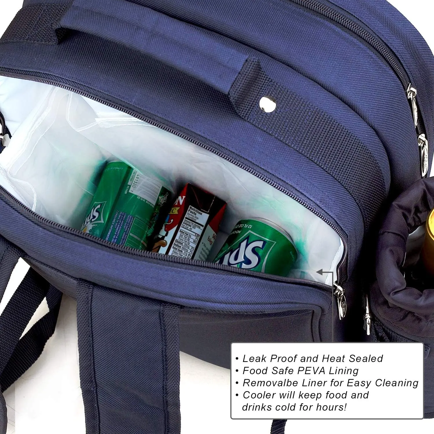 Picnic at Ascot Original Equipped 2 Person Picnic Backpack with Cooler & Insulated Wine Holder- Designed & Assembled in the USA