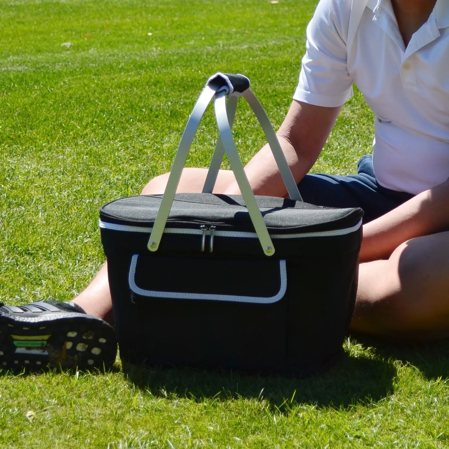 Picnic at Ascot Patented Insulated Folding Picnic Basket Cooler- Designed & Quality Approved in the USA