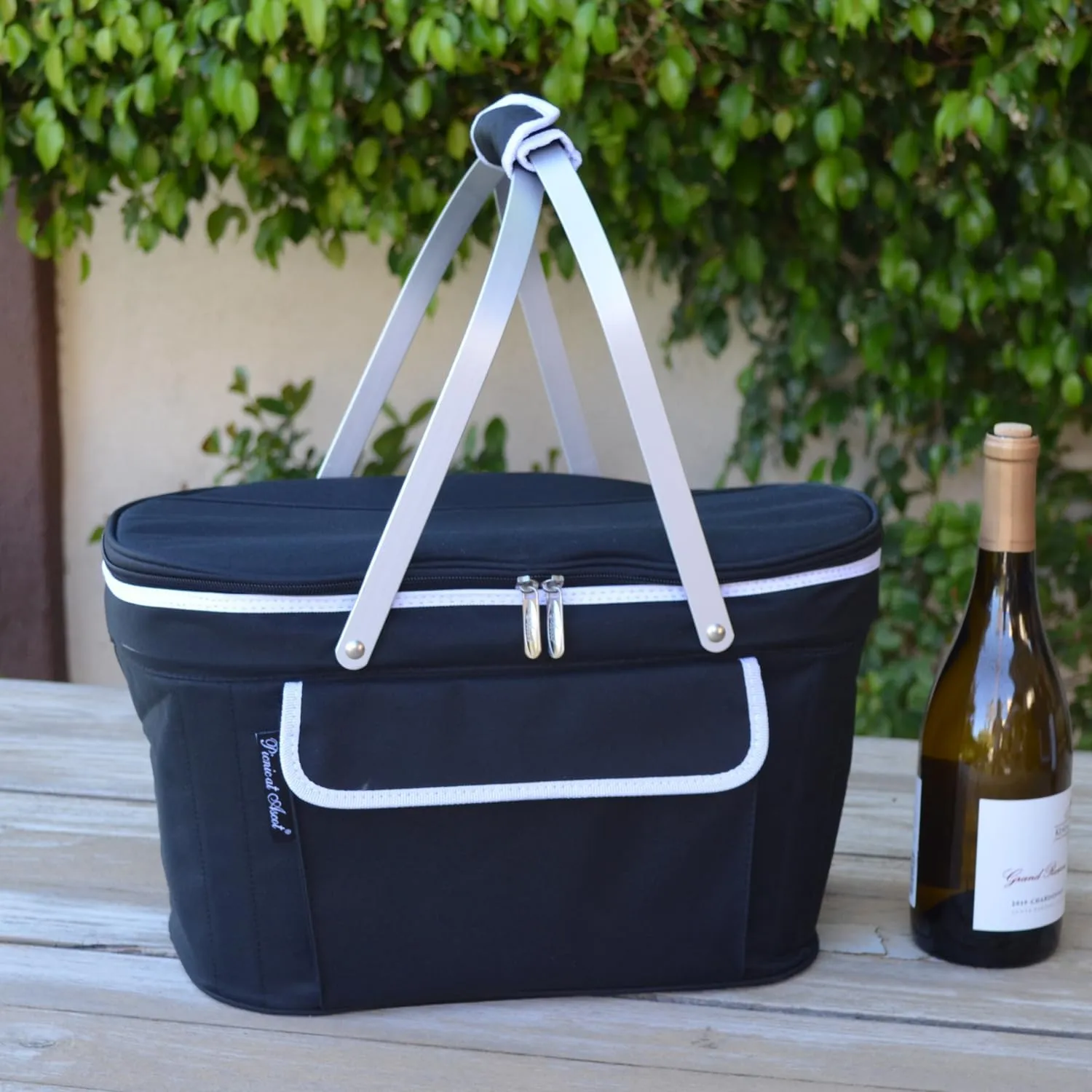 Picnic at Ascot Patented Insulated Folding Picnic Basket Cooler- Designed & Quality Approved in the USA
