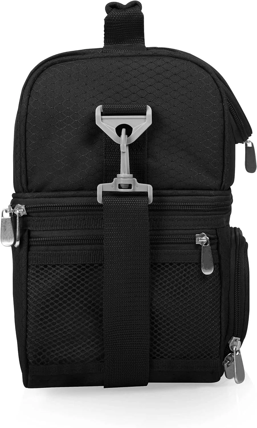 PICNIC TIME Disney Mickey Mouse Pranzo Lunch Bag, Insulated Lunch Box with Utensil Set, Lunch Cooler Bag, (Black), 11 x 7.5 x 12