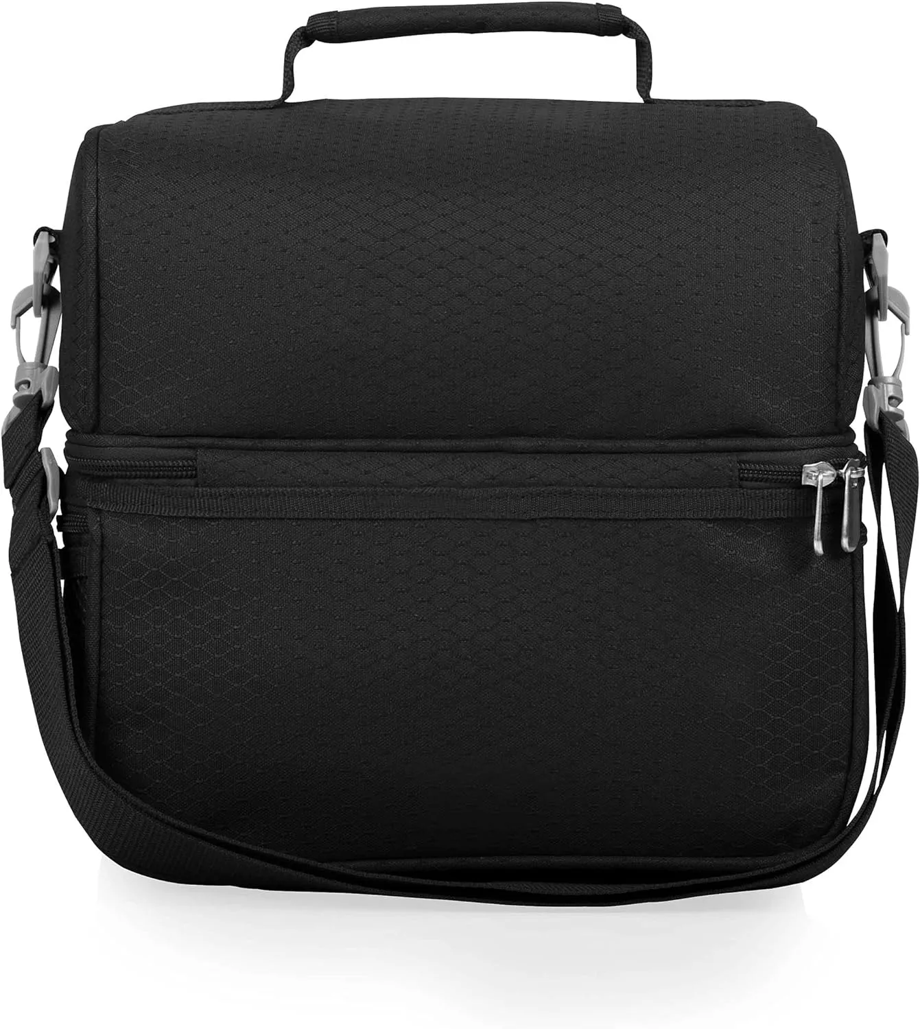 PICNIC TIME Disney Mickey Mouse Pranzo Lunch Bag, Insulated Lunch Box with Utensil Set, Lunch Cooler Bag, (Black), 11 x 7.5 x 12