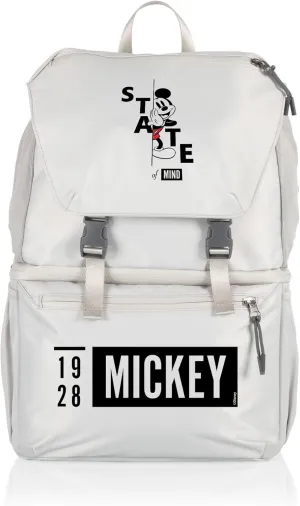 PICNIC TIME Disney Mickey Mouse Tarana Backpack Cooler made with Recycled Material, Soft Cooler Backpack, Cooler Bag, (Halo Gray)