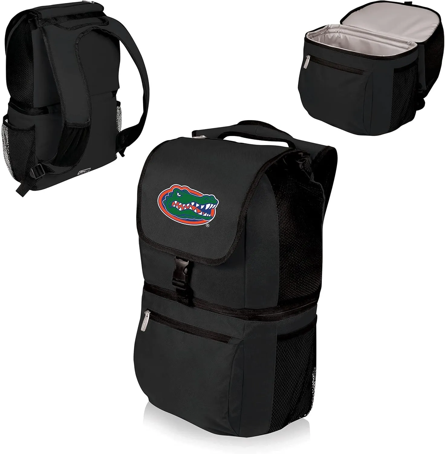 PICNIC TIME NCAA Florida Gators Zuma Backpack Cooler, Soft Cooler Backpack, Lunch Cooler, (Black)