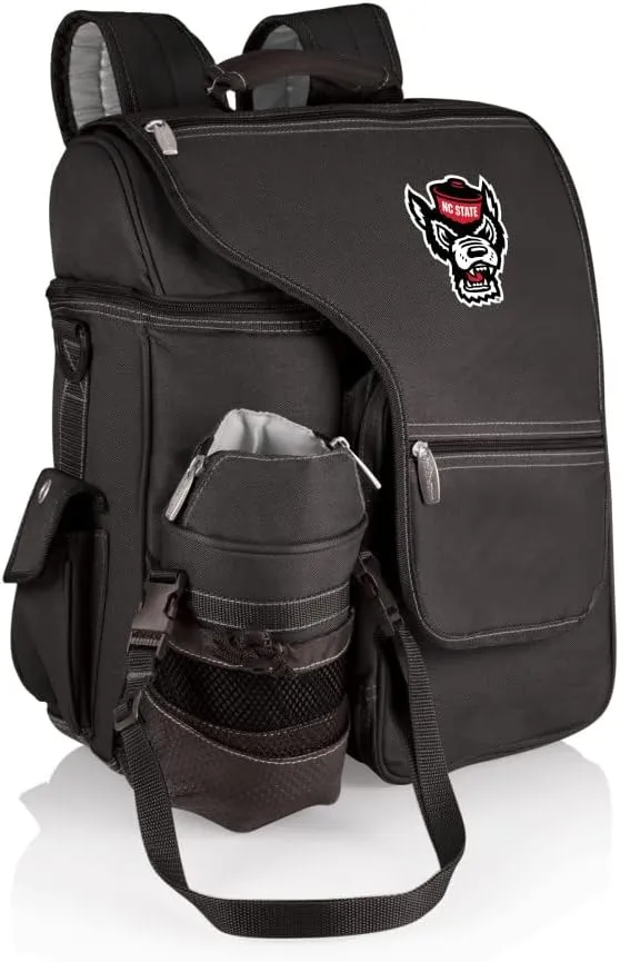 PICNIC TIME NCAA NC State Wolfpack Turismo Backpack Cooler with Water Bottle Carrier - Soft Cooler Backpack - Travel Cooler Bag