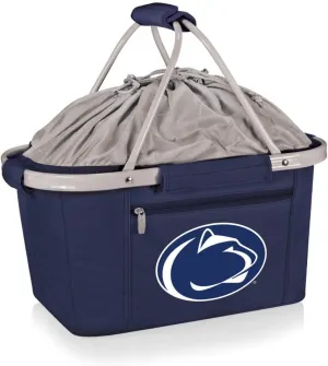 PICNIC TIME NCAA Penn State Nittany Lions Metro Shopping Basket - Insulated Picnic Basket - Collapsible Market Basket - Utility Tote Cooler Bag