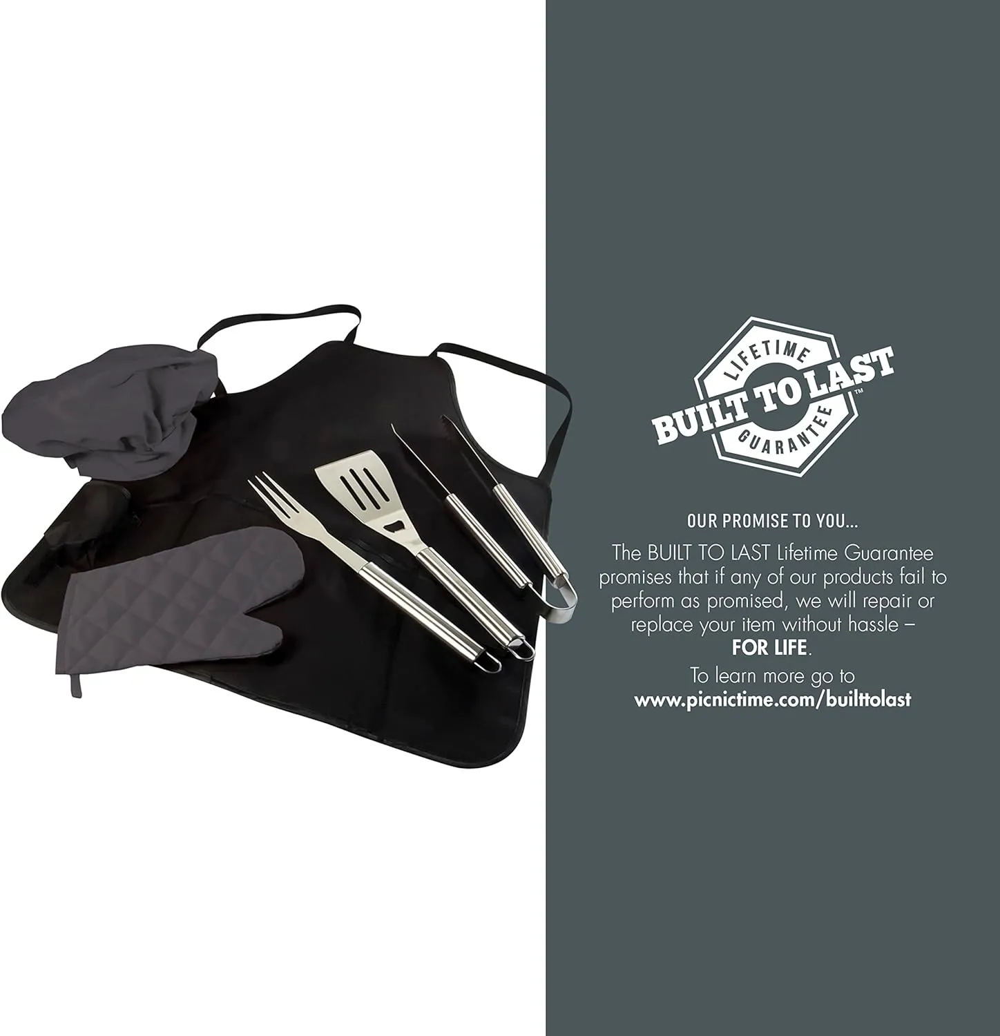 PICNIC TIME NCAA unisex-adult Ncaa Bbq Apron Tote Pro Grill Set
