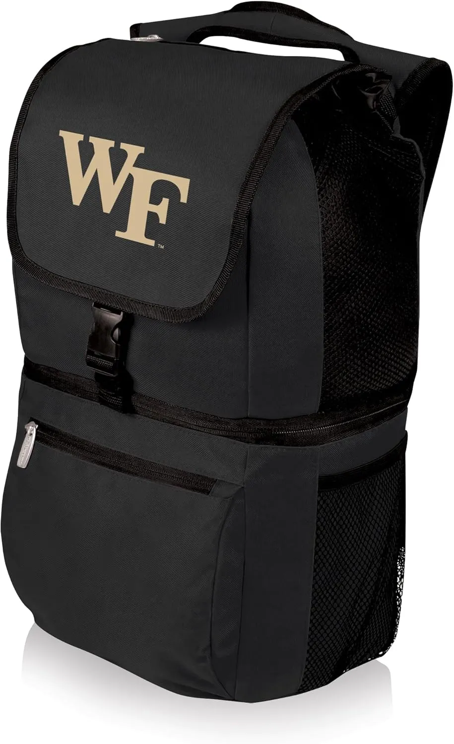 Picnic Time NCAA Wake Forest Demon Deacons Zuma Backpack Cooler, Black, 22 Liters