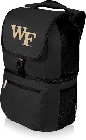Picnic Time NCAA Wake Forest Demon Deacons Zuma Backpack Cooler, Black, 22 Liters