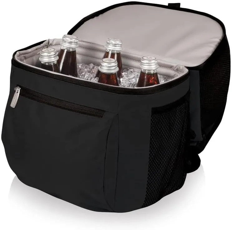 Picnic Time NCAA Wake Forest Demon Deacons Zuma Backpack Cooler, Black, 22 Liters