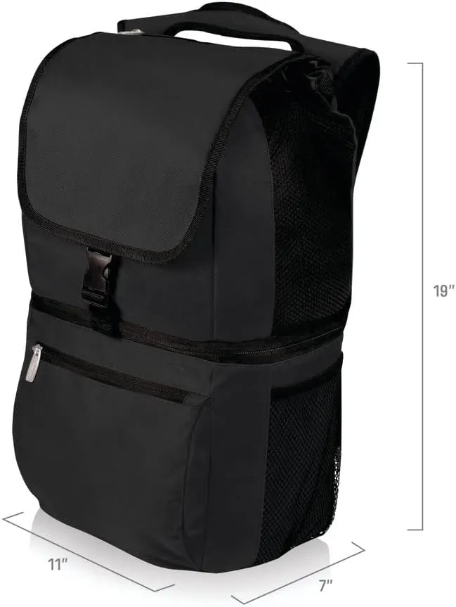 Picnic Time NCAA Wake Forest Demon Deacons Zuma Backpack Cooler, Black, 22 Liters