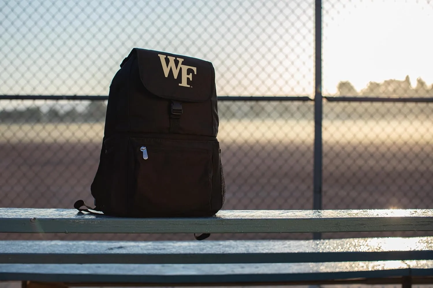 Picnic Time NCAA Wake Forest Demon Deacons Zuma Backpack Cooler, Black, 22 Liters