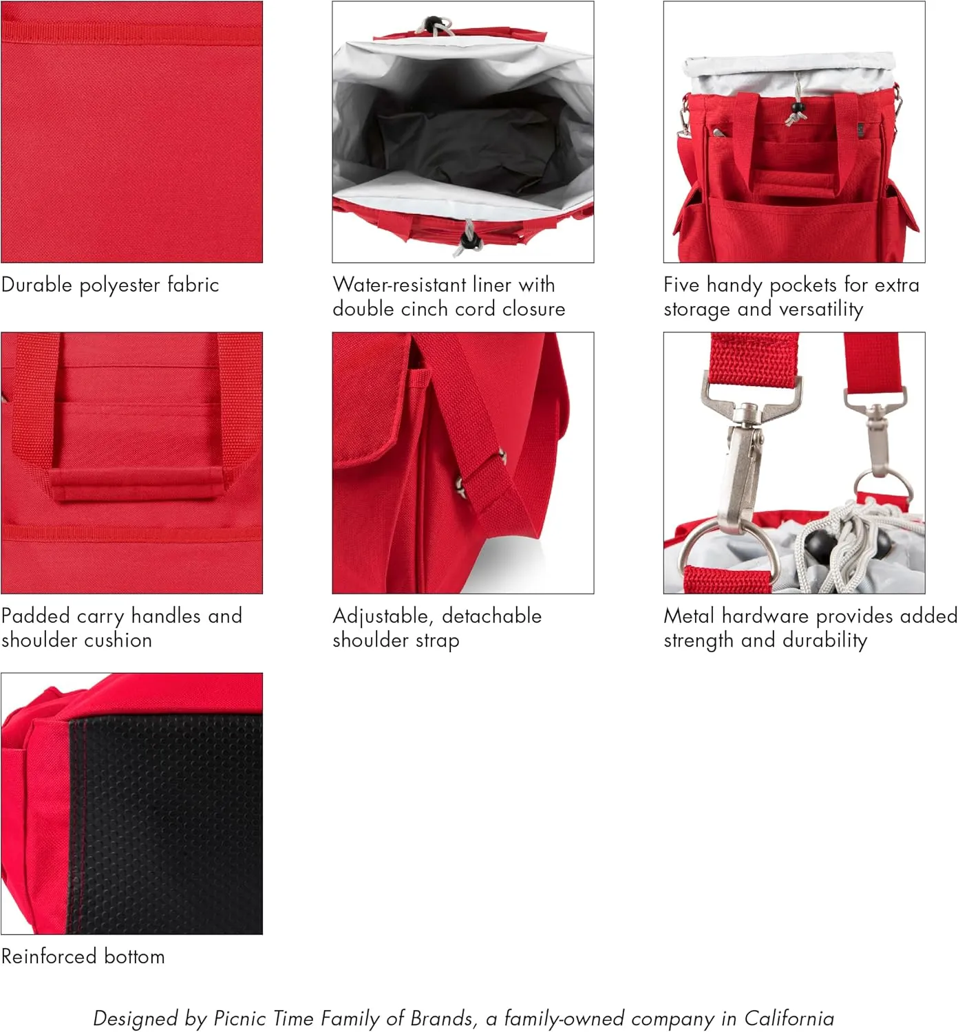 PICNIC TIME NFL Activo Tote Cooler Bag - Soft Cooler Bag - Picnic Tote