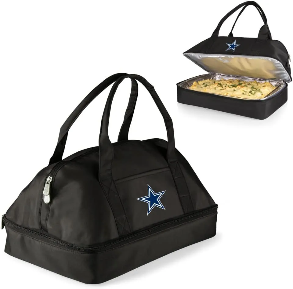 PICNIC TIME NFL Potluck Casserole Carrier, Insulated Thermal Food Carrier, Insulated Casserole Carrier, (Black)