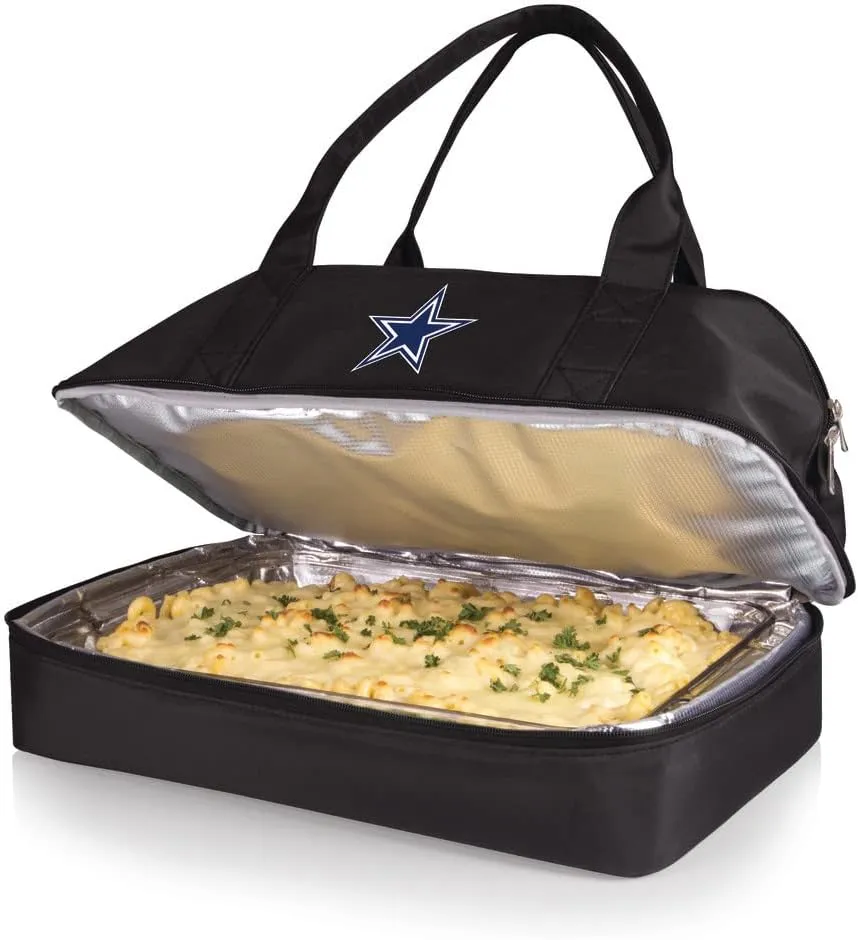PICNIC TIME NFL Potluck Casserole Carrier, Insulated Thermal Food Carrier, Insulated Casserole Carrier, (Black)