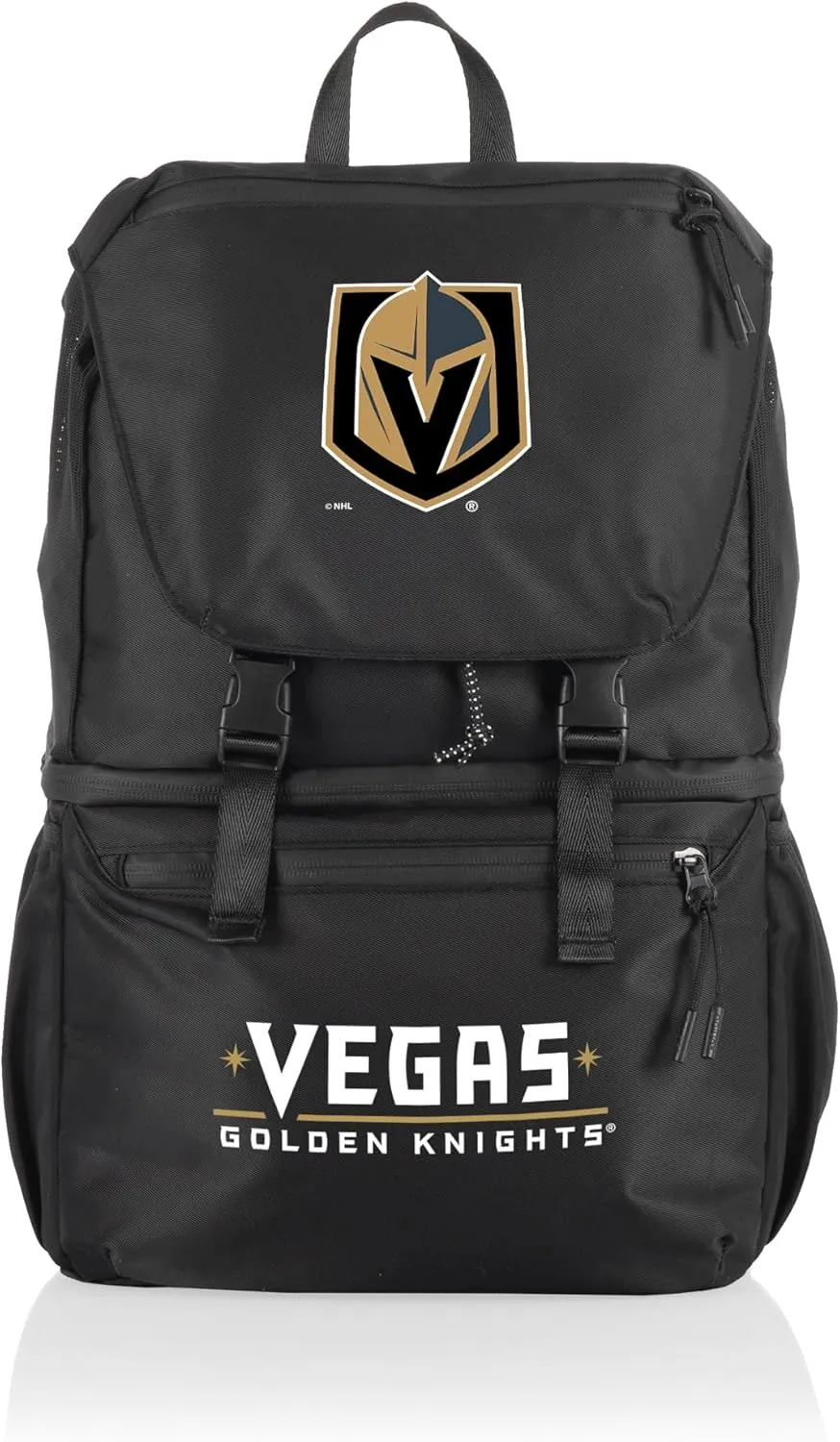 PICNIC TIME NHL Vegas Golden Knights Tarana Backpack Cooler made with Recycled Material, Soft Cooler Backpack, Upcycled Cooler Bag, (Carbon Black)