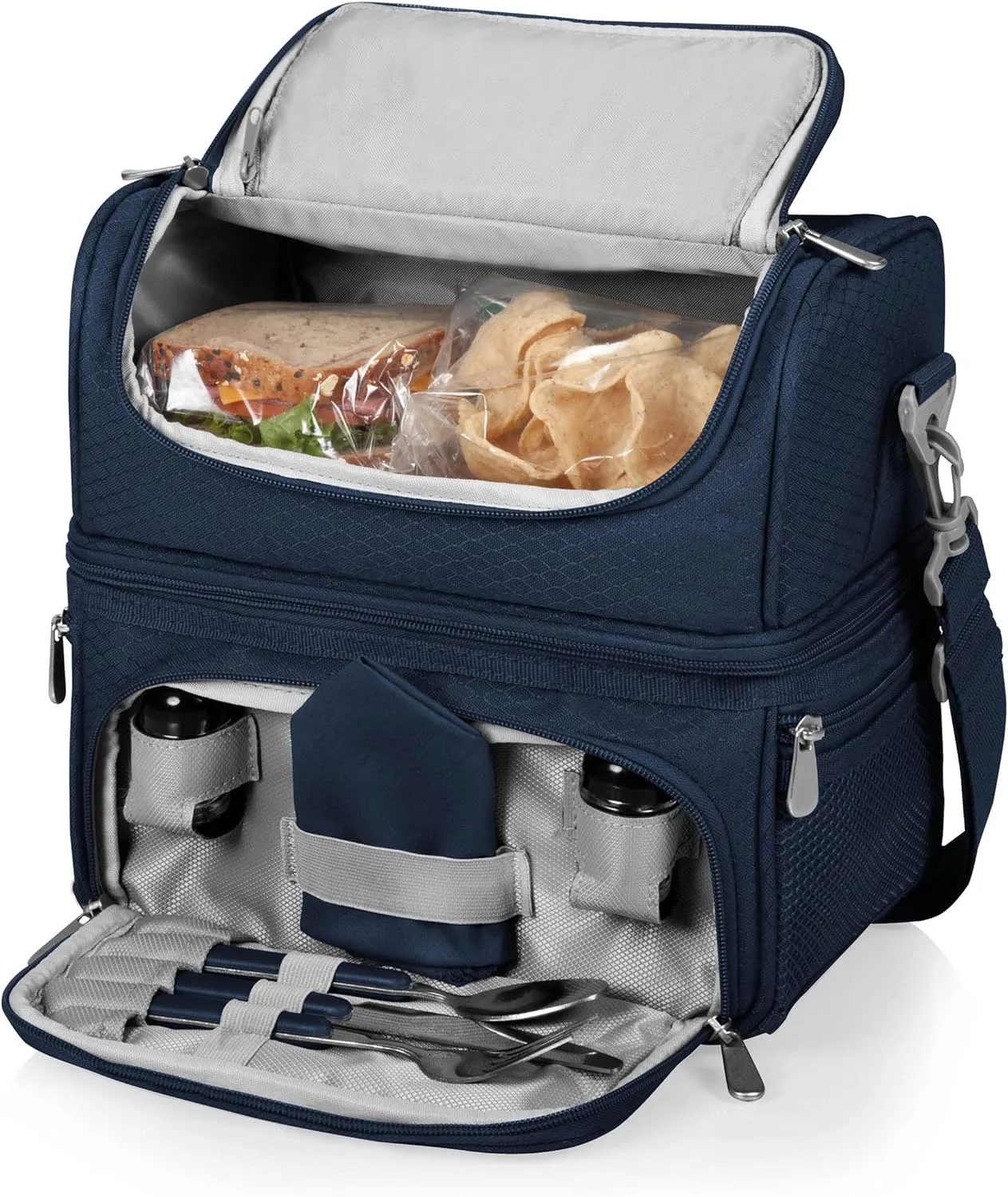 PICNIC TIME Star Wars R2-D2 Pranzo Lunch Bag, Insulated Lunch Box with Utensil Set, Lunch Cooler Bag, (Navy Blue), Star Wars R2-D2 - Navy Blue, 11 x 7.5 x 12
