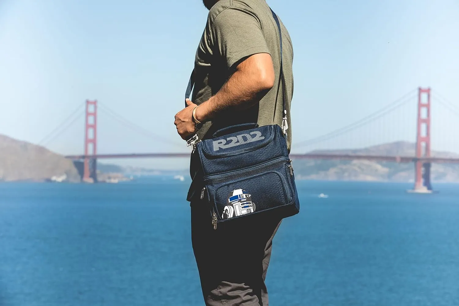 PICNIC TIME Star Wars R2-D2 Pranzo Lunch Bag, Insulated Lunch Box with Utensil Set, Lunch Cooler Bag, (Navy Blue), Star Wars R2-D2 - Navy Blue, 11 x 7.5 x 12