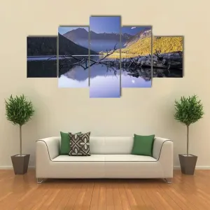 Plateau Lakes Mountains Canvas Print Wall Art Decor Landscape Artwork Prints for Home Living Room or Office Decoration