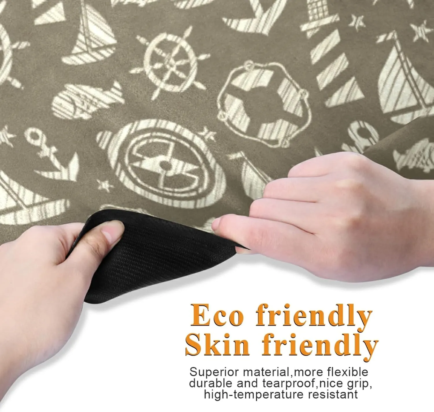 Poeticcity 1 mm Thick Non-Slip Rubber Yoga Mat, Durable Folding Workout Mat, Fitness Safe Mat with Bag for Pilates and Floor Exercises