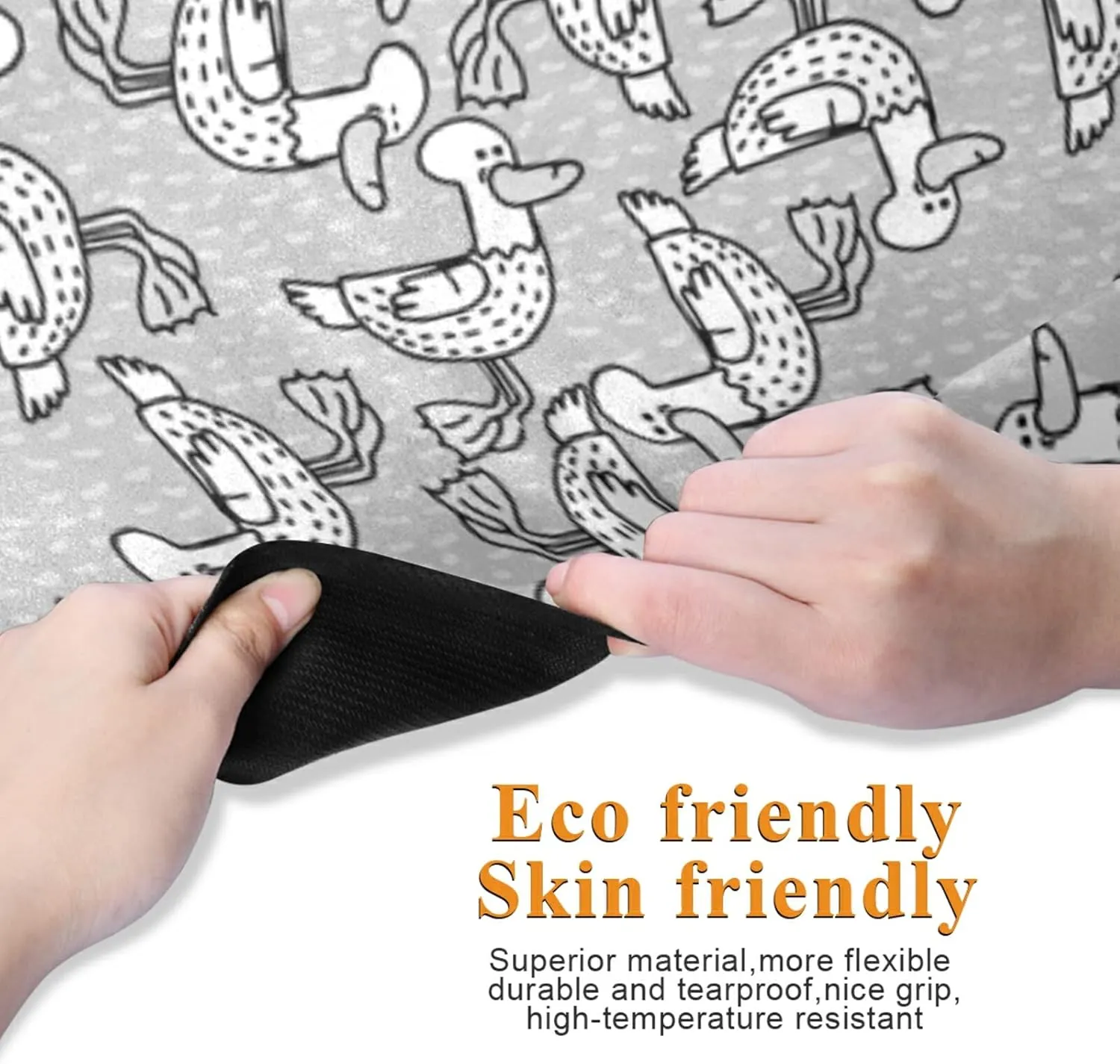 Poeticcity 1 mm Thick Non-Slip Rubber Yoga Mat, Durable Folding Workout Mat, Fitness Safe Mat with Bag for Pilates and Floor Exercises