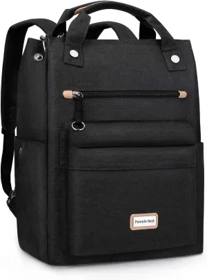 Pomelo Best Baby Diaper Bag Backpack, Large Capacity Multifunction Travel Pack with Waterproof Changing Pad, stroller hook with velcro, insulated bottle holder, utensil pocket, Dark Grey