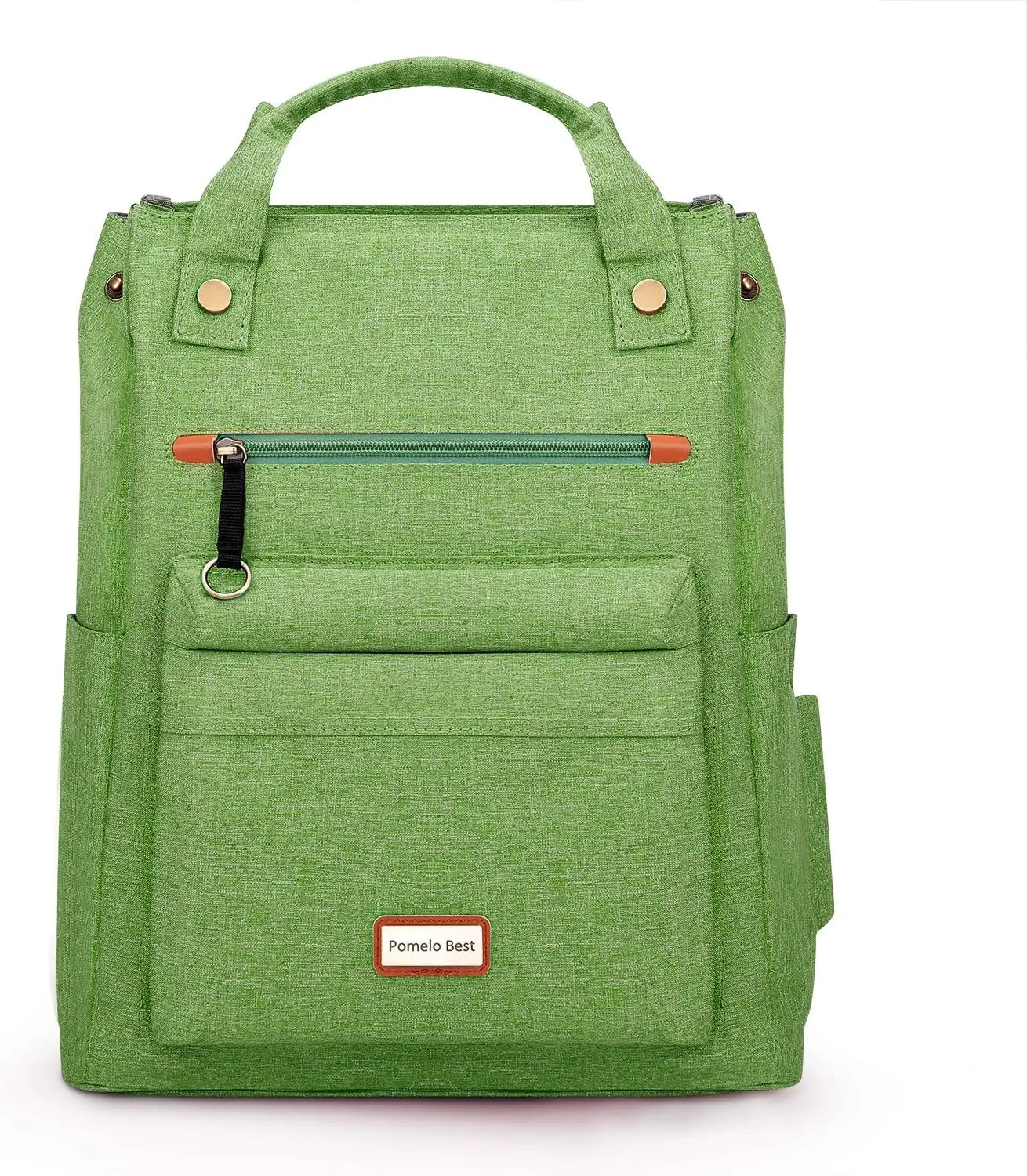 Pomelo Best Baby Diaper Bag Backpack, Large Capacity Multifunction Travel Pack with Waterproof Changing Pad, stroller hook with velcro, insulated bottle holder, utensil pocket, Green