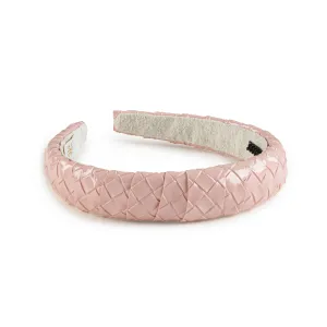 Poppy Woven Patent Vegan Leather Headband - Ballet Slipper | Stylish & Secure, Cruelty-Free Hair Accessory for Every Occasion