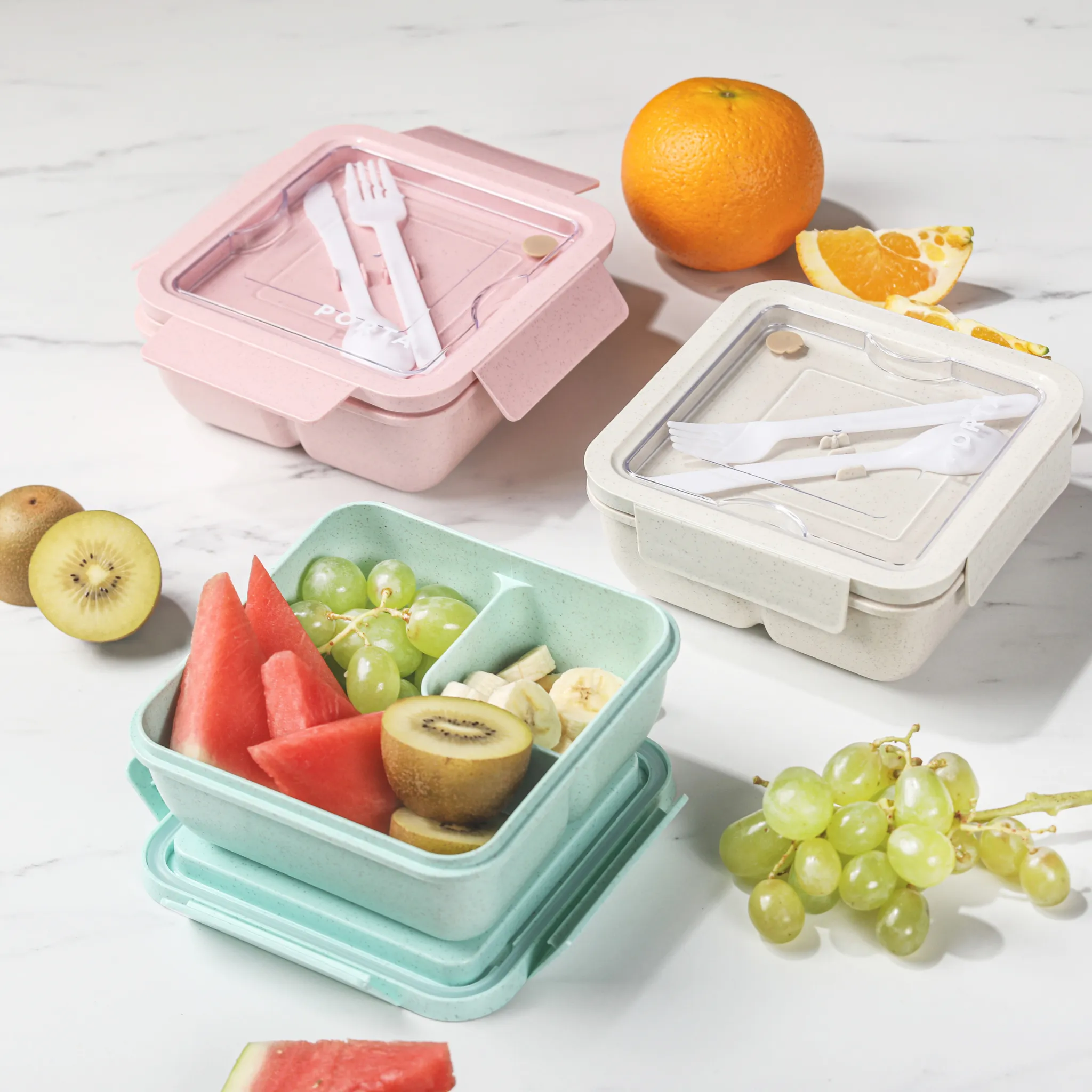 Porta | Poppy | Large Bento Box Pink