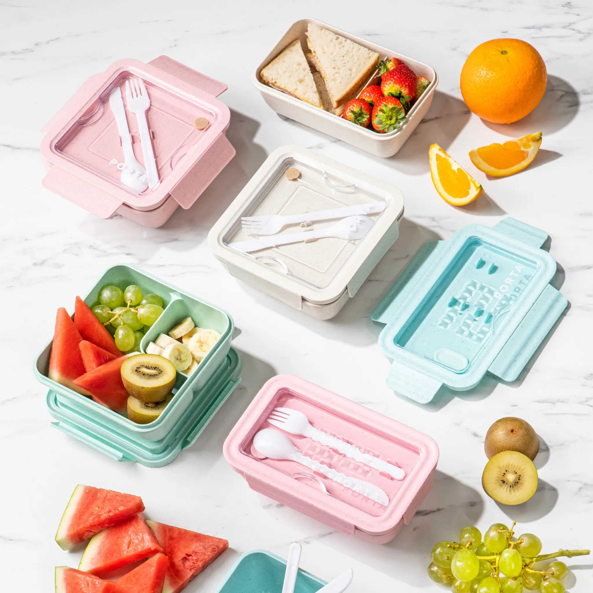 Porta | Poppy | Large Bento Box Pink
