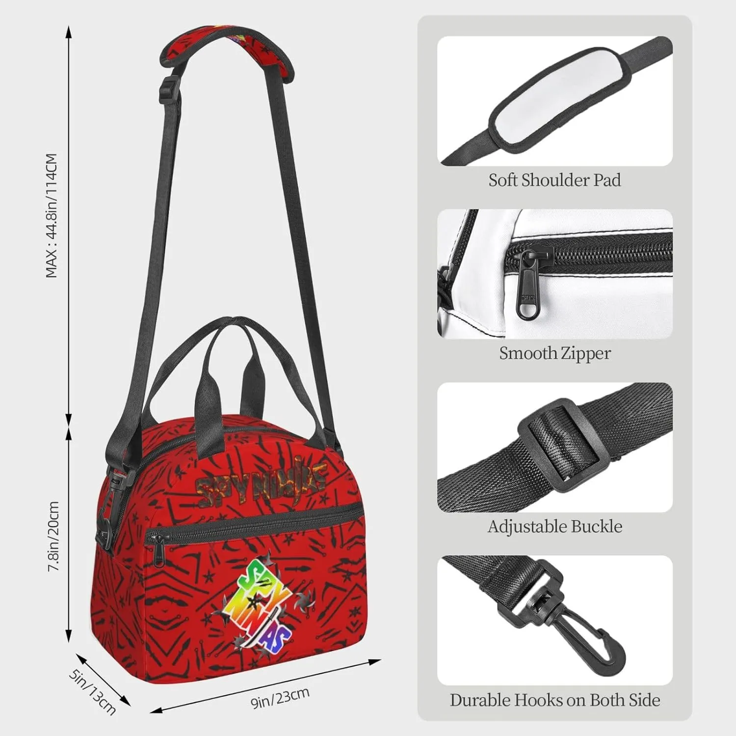 Portable Cross-Body Insulated Lunch Bag Can Used As A Picnic Bag For Outings