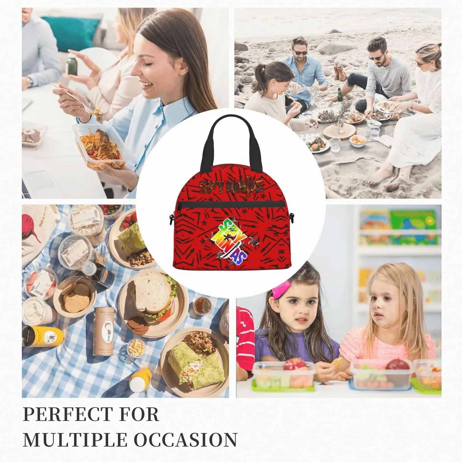 Portable Cross-Body Insulated Lunch Bag Can Used As A Picnic Bag For Outings
