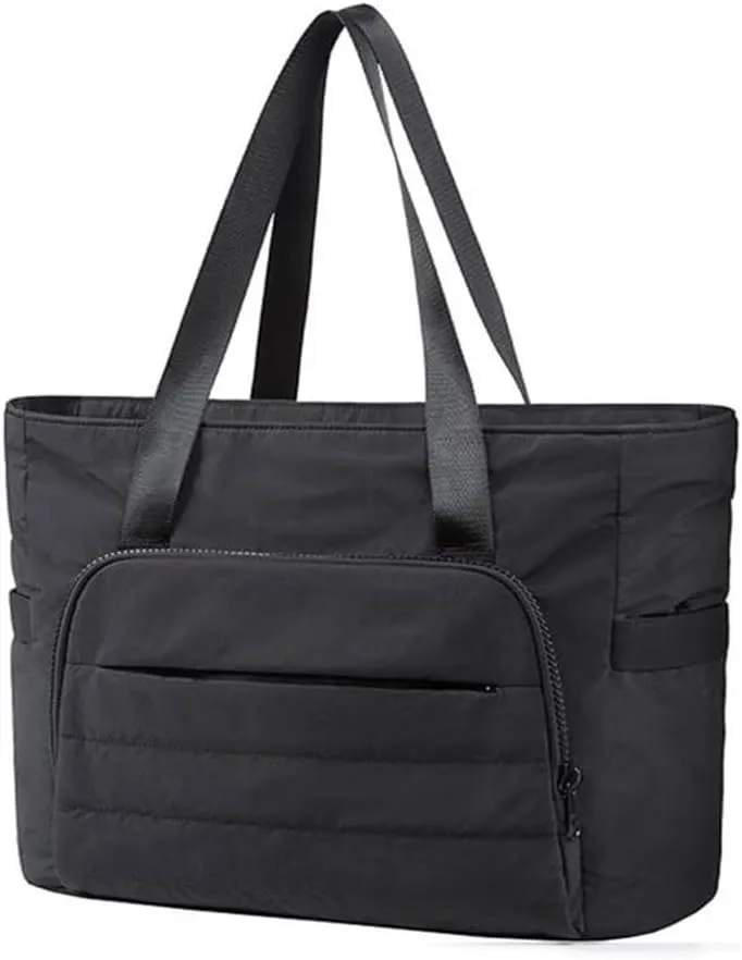 Portable Yoga Mat Holder Quilted Handbag with Multiple Pockets for Essential Women's Travel Gym Large Shoulder Bag