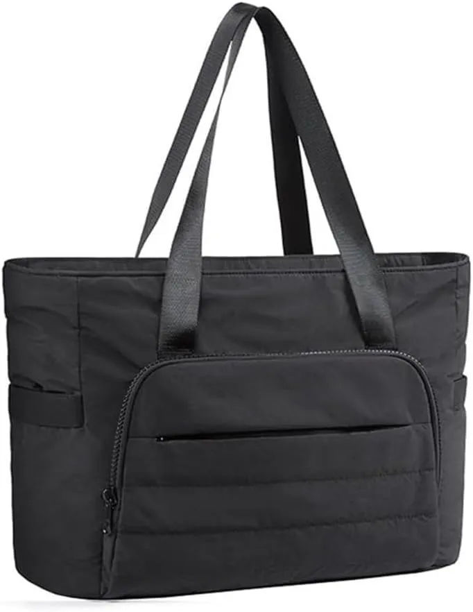 Portable Yoga Mat Holder Quilted Handbag with Multiple Pockets for Essential Women's Travel Gym Large Shoulder Bag