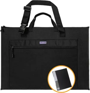 Portfolio Folder for Artwork , art portfolio case 18 x 24 , Waterproof Polyester , artists portfolio , with Handle and Adjustable Shoulder Straps , artwork portfolio , include a , binder organizer
