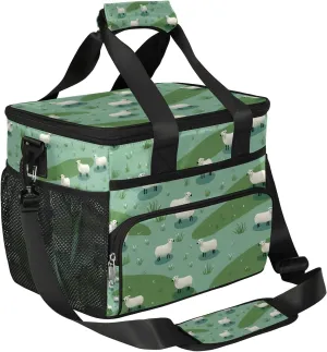 Prairie Sheep Lunch Bag for Men and Women Insulated Lunch Box Large Reusable Lunch Cooler Bag with Shoulder Strap for Picnic Work Camping