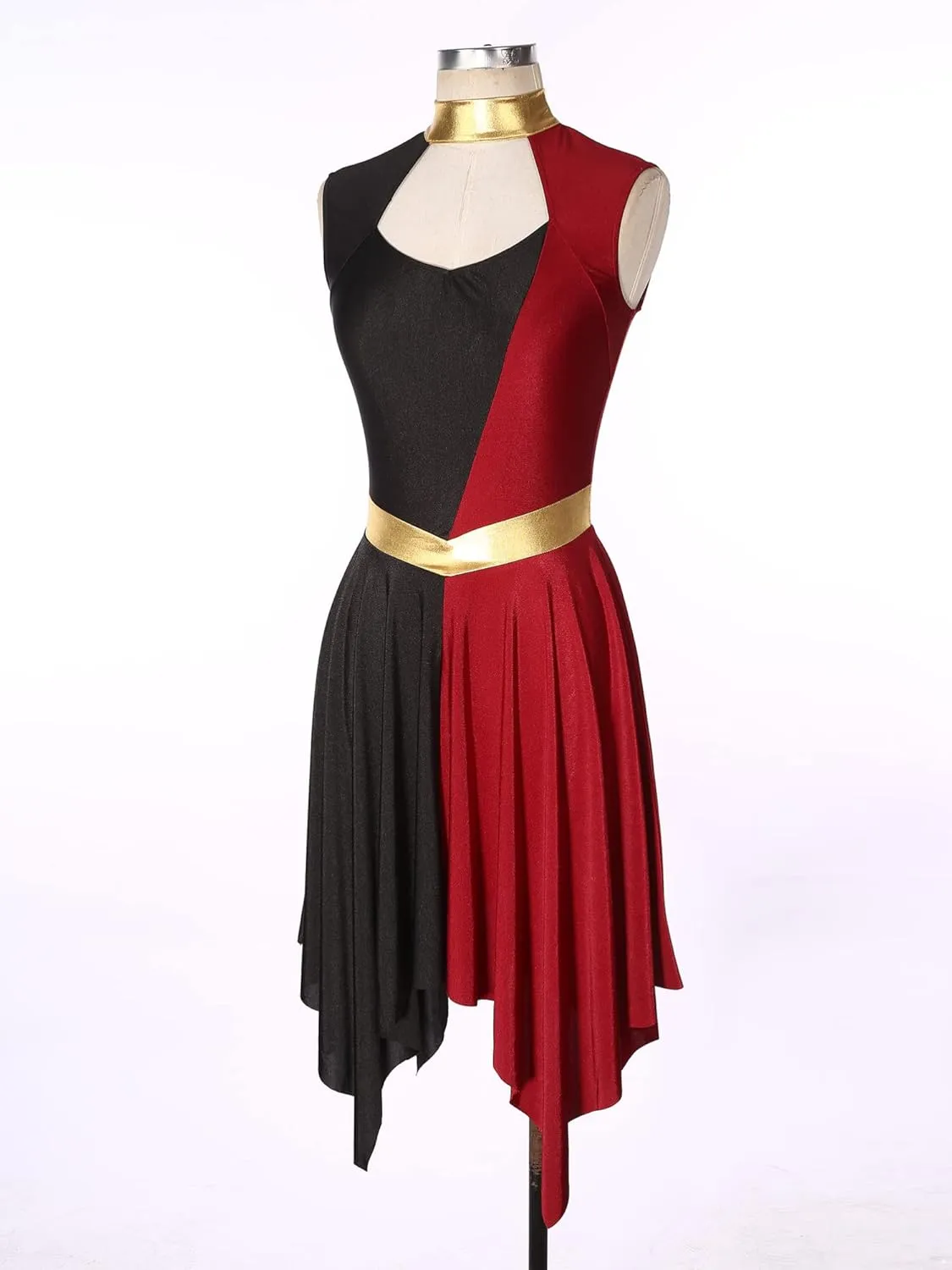 Praise Dance Tunic for Women Color Block Cutout Liturgical Worship Dance Costume Prom Party