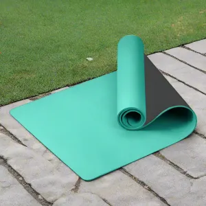 Premium Anti-Skid Supersoft Dual Color Yoga Mat (6 mm, Green)