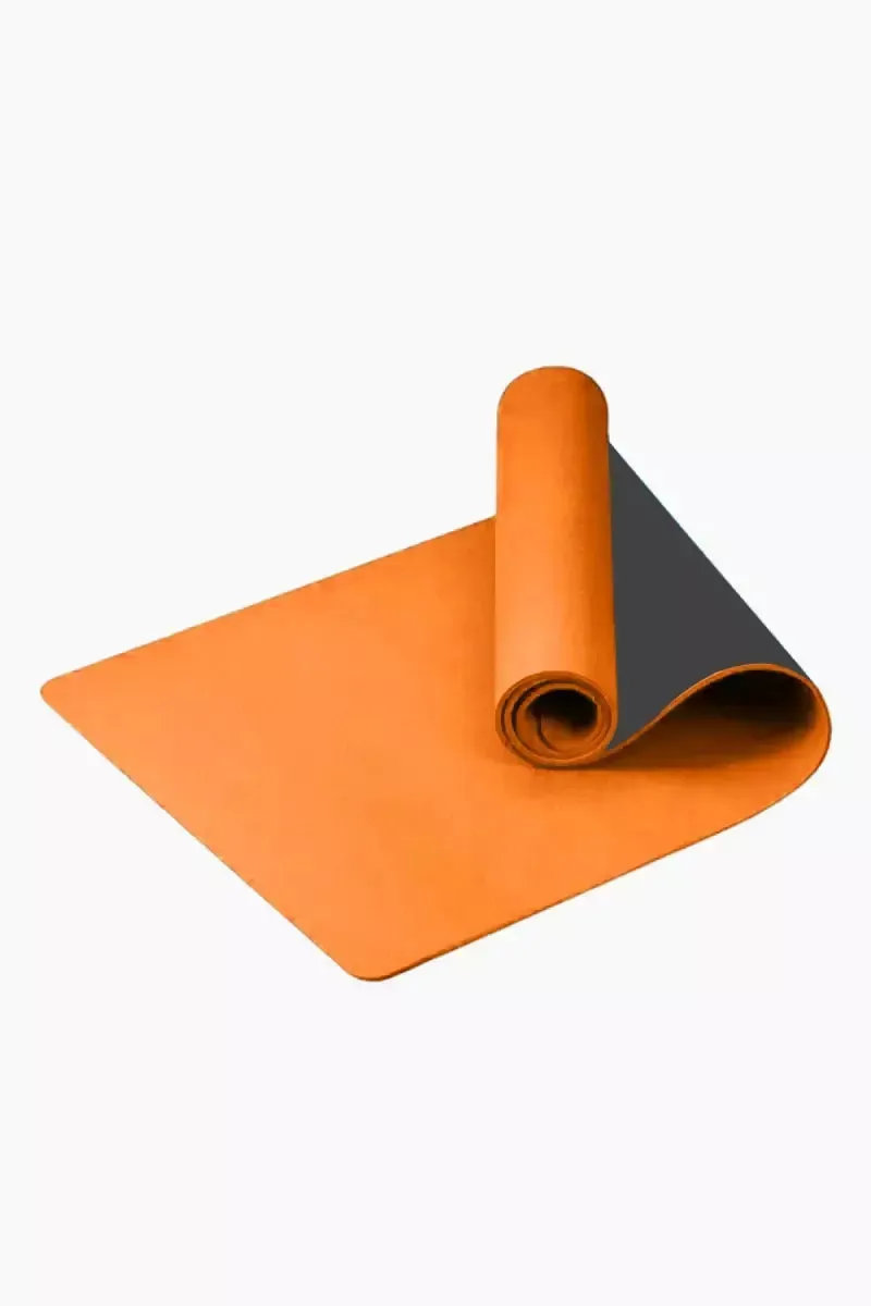 Premium Anti-Skid Supersoft Dual Color Yoga Mat- 6 mm (Orange)