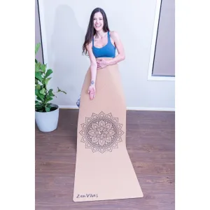 Premium Cork Yoga Mat with Rubber Back | Radiant ‘ॐ’ Sunflower | 5mm