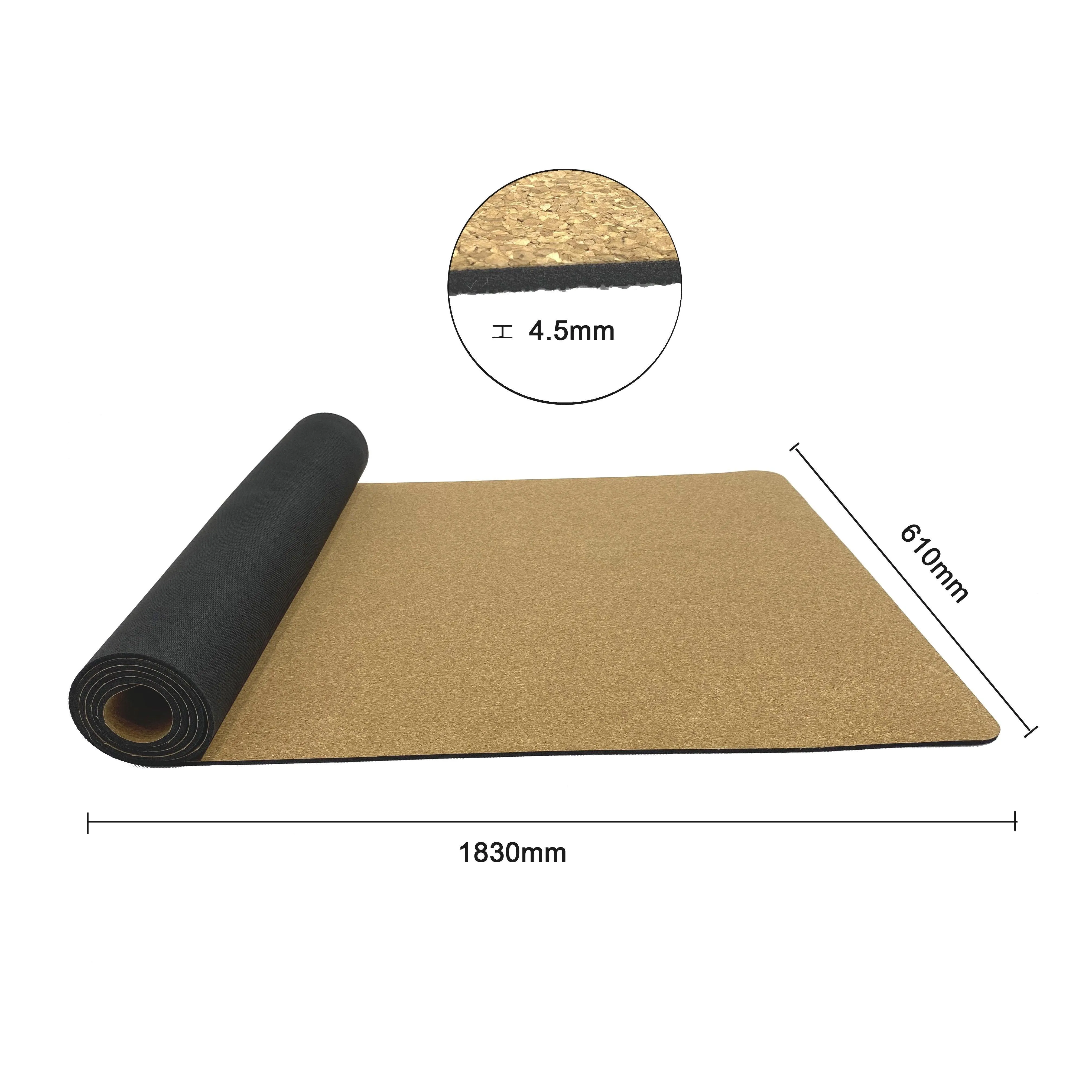 Premium Cork Yoga Mat with Rubber Back | Radiant ‘ॐ’ Sunflower | 5mm