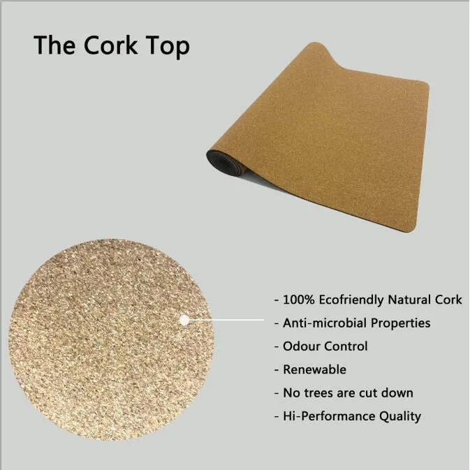 Premium Cork Yoga Mat with Rubber Back | Zen Mandala-Brown | 5mm