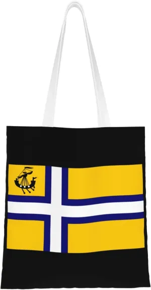 Proposed civil flag of Outer Hebrides Tote Bag for Women Canvas Shopping Bags Reusable Beach Bag Grocery Bags Tote Shoulder Bag Gift Bags