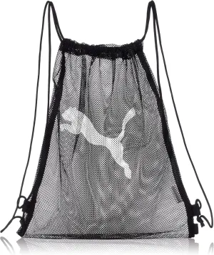 Puma 079268 Mesh Gym Bag, Spring and Summer 23 Color, Black, White (01)