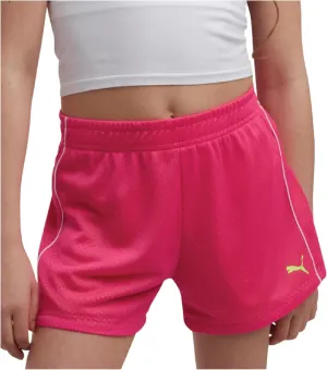 PUMA Girls' Active Shorts - Athletic Performance Double Mesh Running Shorts - Dolphin Gym Shorts for Girls (Sizes: 4-16)