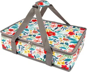 QEES Insulated Casserole Carriers for Hot or Cold Food,Casserole Dish Bag Carrying Case,Food Carrier Warmer Container Bag For Travel Picnic.Pioneer Woman Kitchen Stuff.Fits 9"x13" Baking Dish